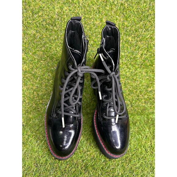 Steve Madden Cool Planet Kreed Patent Leather Platform Zipper Boot 8.5 - Picture 8 of 16